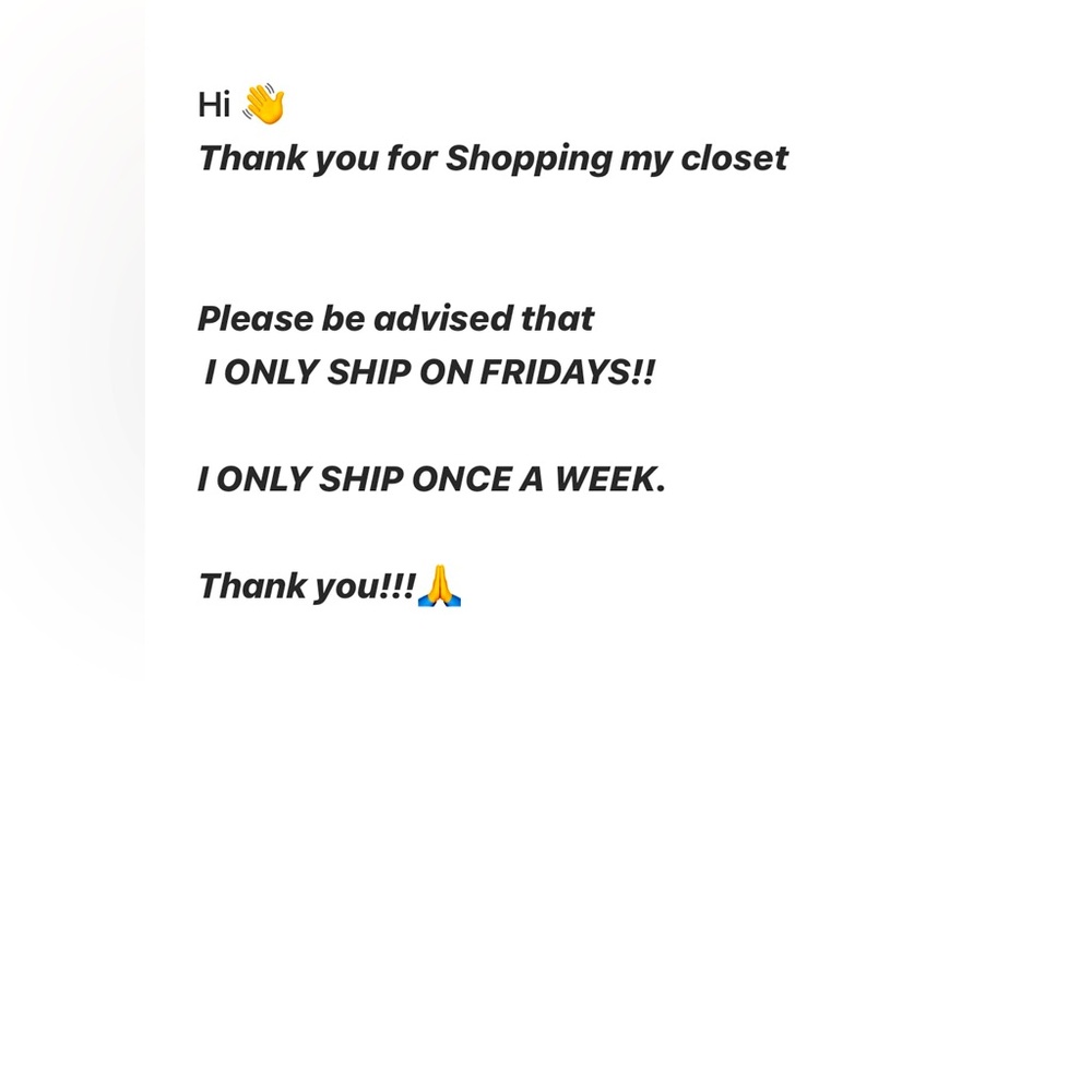 My Shipping Info
